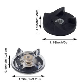 Hsthe Sea 2 Pair Base Gear and Blade Gear for Magic Bullet Blade Replacement Parts Compatible with Magic Bullet Blender MB1001 250W