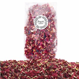 FINEVERNEK 1 Litre Natural Wedding Confetti, Biodegradable Dried Petals, Rose Petals Confetti, Blossoms Wedding Throw Flower Conffetti for Weddings, Wedding Party Decoration