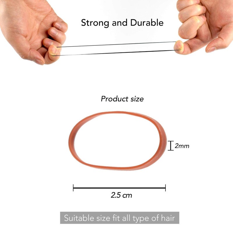 EXTRA STRONG 300 Mini Hair Rubber Elastics Multi Pack for
