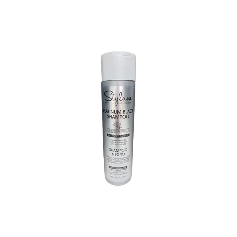 Shampoo Matizador Negro Con Carbon Activado Stylum 280ml