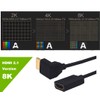 Kework 4ft HDMI 8K@60Hz Extension Coiled Cable, 90 Degree Up