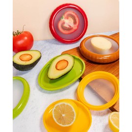 AOVSTVES Fruit and Vegetable Preservation Box Set(4 PCS) Fruit and Vegetable Storage Containers Suitable for Refrigerator Reusable Storage Boxes Suitable for Lemon Onion Apple Avocado,etc