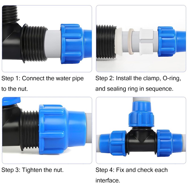 Smilbaley T-Piece Pe Pipe Fitting, T Piece Coupling, PP Compression