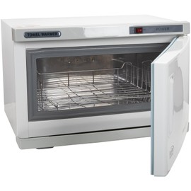 ForPro Warm & Cozy Hot Towel Warmer, Large 16L Capacity Cabinet, Stainless Steel Rack, White