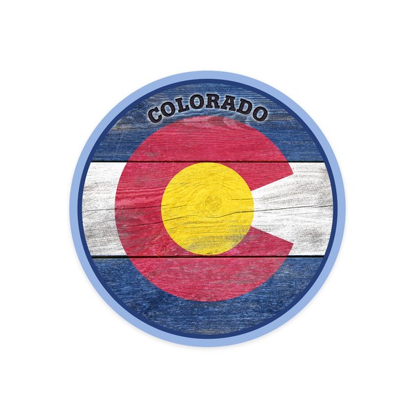 Die Cut Sticker Colorado, Rustic State Flag, Vinyl Sticker 3