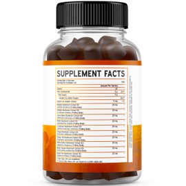 Mushroom Gummies 2500mg 10 in 1 Blend (120 Gummies with Lions Mane, Cordyceps, Reishi & More Functional Mushrooms) Focus & Brain Mushroom Supplement - Vegan & Third Party Tested - USA Made