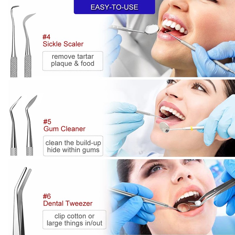 Dental Tools, Professional Teeth Cleaning Tools Dental Hygiene Tools Kit