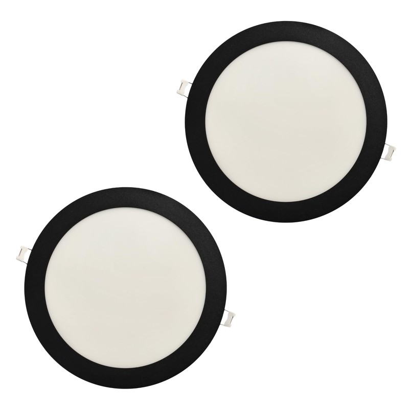 JANDEI - Pack of 2 LED Downlights 18 W Round