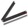 30cm Folding Ruler, 90° Foldable Metal Aluminum Ruler 0-300mm Length