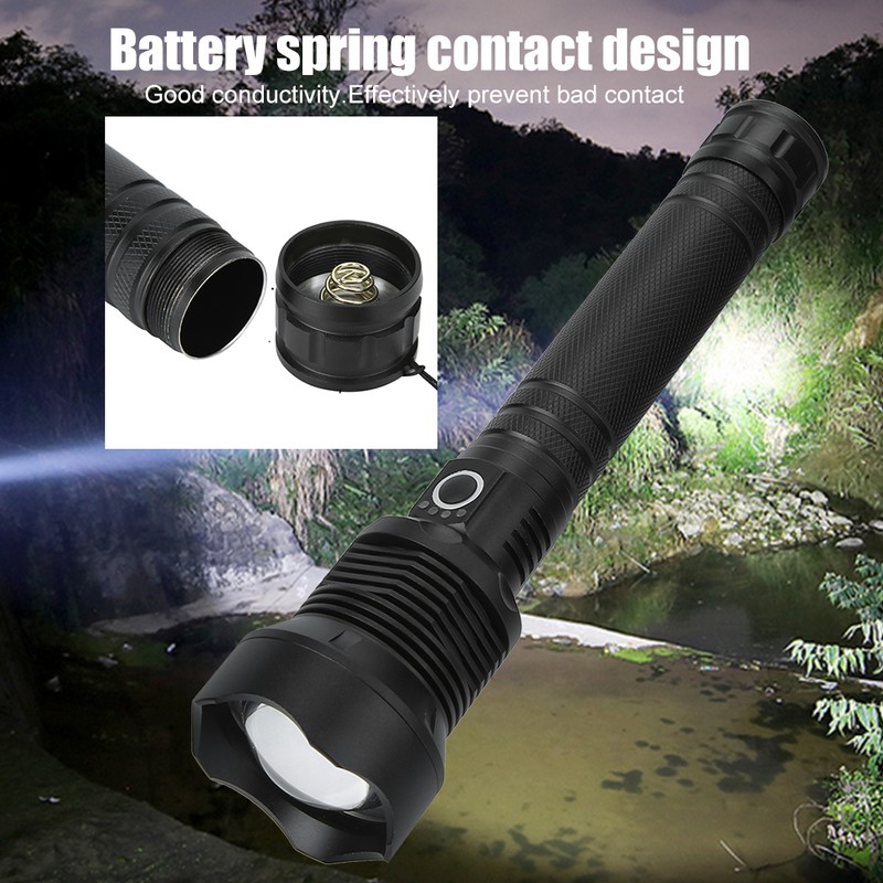XHP70 9000LM 3 Lighting Modes LED Flashlight USB Strong Light