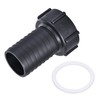 sourcing map ABS Hose Barb Fitting Coupler, 50mm Barb x