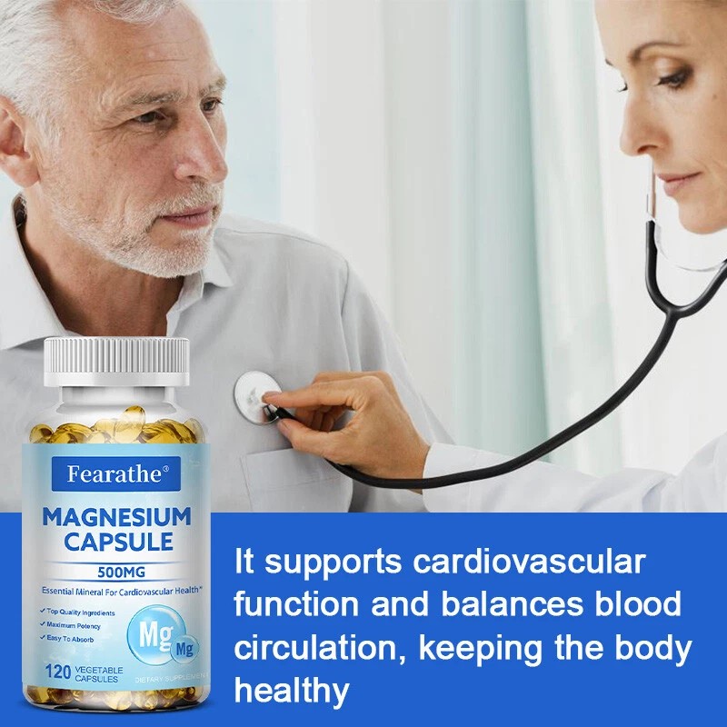 Fearathe Magnesium Capsuels | 500mg | 120 Capsules - US