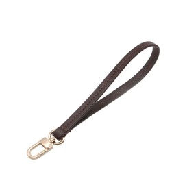 Genuine Leather Wrist Strap Hands-Free Wristlet Hand Strap Replacement with Buckle for Purse Wallet Clutch Keychain (Brown Wristlet Gold Clasp)
