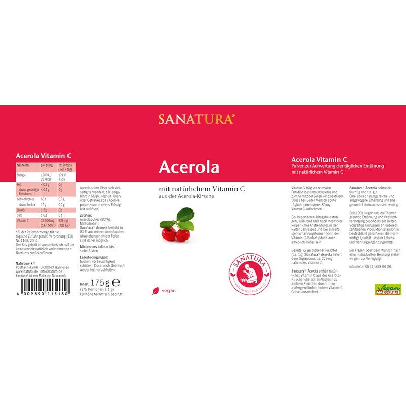 Sanatura Acerola 175 g