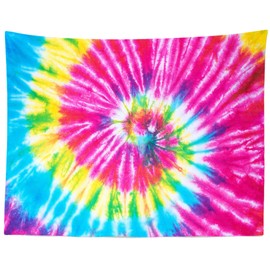 Loccor 7x5ft Tie Dye Tapestry Rainbow Spiral Tye Dye Background Psychedelic Abstract Wall Hanging for Modern Living Room Kitchen Room Backdrop Decoration （Pattern Painted on Polyester Fabric）