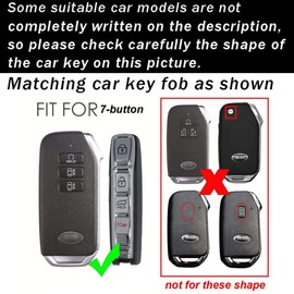 ontto 7-button Smart Remote Key Fob Cover ABS Car Key Holder Case Fit for Kia EV6 K8 V6 Sorento MQ4 Sportage Niro 2020-up, Matte Blue