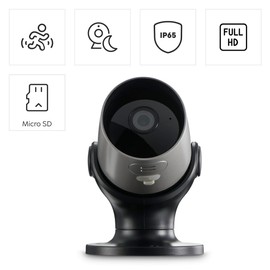 Hama WLAN Surveillance Camera for Outdoor Use, Outdoor Camera with Voice and App Control, Weatherproof Outdoor Camera with Motion Sensor, Night Vision, 2-Way Audio, Recording, 1080p) Black