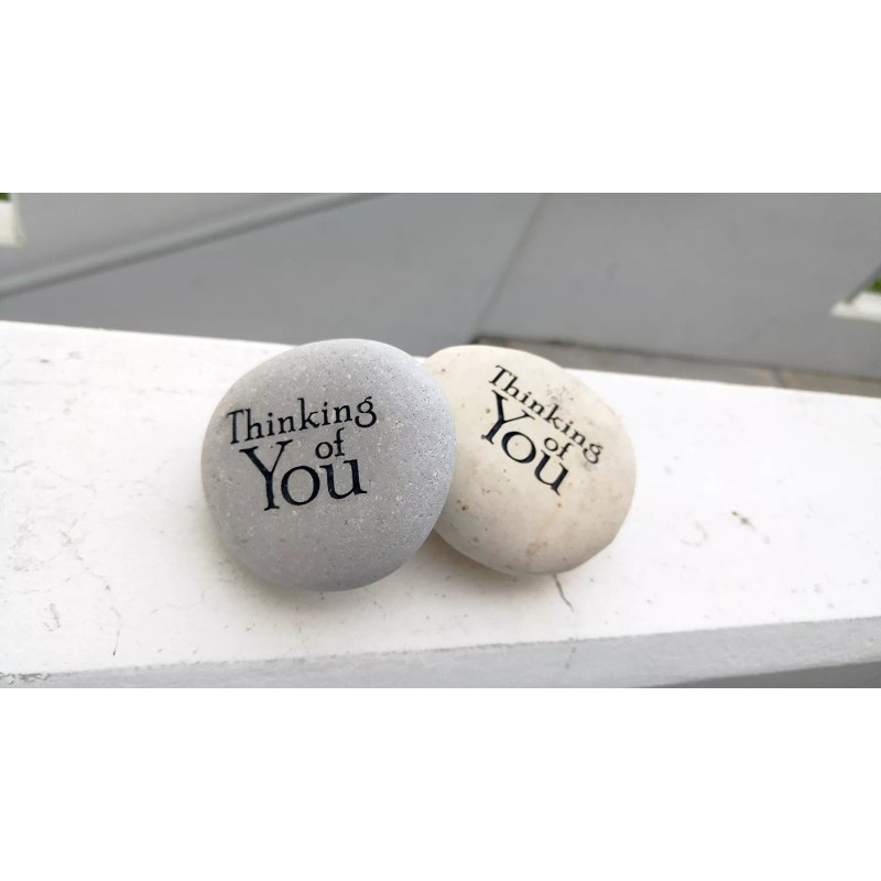 Garden Age Supply Thinking of You Engraved Natural Handmade Inspirational