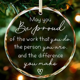 Thank You Gifts,Appreciation Gifts for Teacher,Boss, Coworkers, Manager, Mentor, Nurse, Mom, Friends, Never Forget The Difference That You Make Gifts - Christmas Ornaments