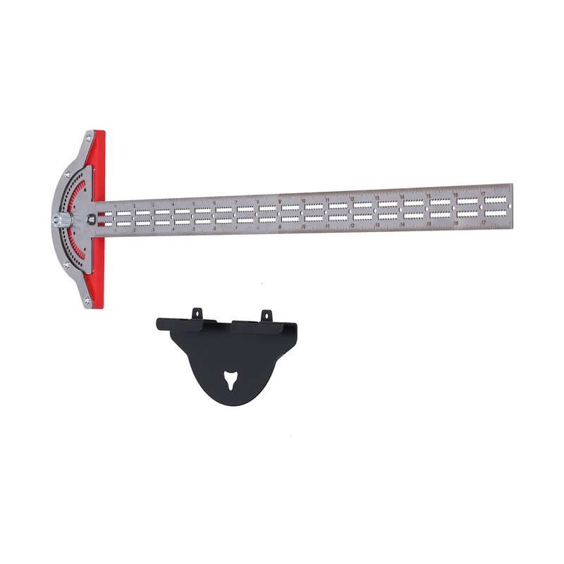 Woodworker Edge Ruler Protractor Portable Stainless Steel Angle Measuring Tool