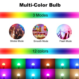 E12 LED Light Bulbs 5W, 40W Equivalent, Small Base Candelabra Light Bulbs, Set of 6 LED Color Changing Light Bulbs, Dimmable Color LED Bulb with Remote Control RGB Cool White 5700K