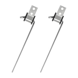 ZNDAW 2 PCS Heavy Duty Exhaust Hanger Rod, 3/8" Rod 10" Long 90° Hook Muffler Hanger with Rubber Isolator, Universal Use Removal Tool Bracket Hangers Rods Weld on Exhaust System