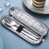 Portable Utensils,Travel Camping Cutlery Set, Portable Stainless Steel Flatware Set,Travel