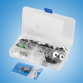 AYNEFY Sewing Machine Presser Walking Foot Kit, Sewing Presser Foot Set 17 Sets Universal Industrial Flat Sewing Machine Parts Presser Foot Accessories with a Box for Industrial Flat Sewing Machines