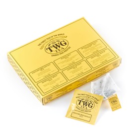TWG Tea | Around the Globe Selection | 6 Varieties | Exclusive Tea Blends | 30 Hand Sewn Cotton Tea Bags | Gift Set