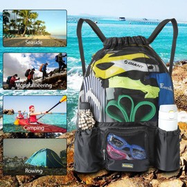 EocuSun Beach Toys Bag (Black)