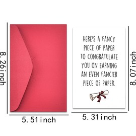 College Graduation Gifts Card with Envelope Middle High School Graduation Cards for Daughter Son Granddaughter Grandson Phd Graduations Card Best Friend Goodbye Farewell Gifts for Women Men