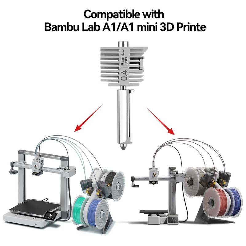 Bamboo Lab Original A1, A1 Mini Stainless Steel Assembly Hotend
