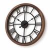 Wall Clock 24 Inch Large Wooden Silent Non-Ticking