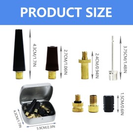 Naturahand 20 Pcs Inflator Needles Converter Pump Kit Bicycle Valve Adapter DV AV SV Converter Basketball Pump Football Ball Pump Sports Ball Inflator Equipment