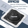 Yaocom 2 Pcs #3 Metal Roof Vent Boot Chimney Flashing
