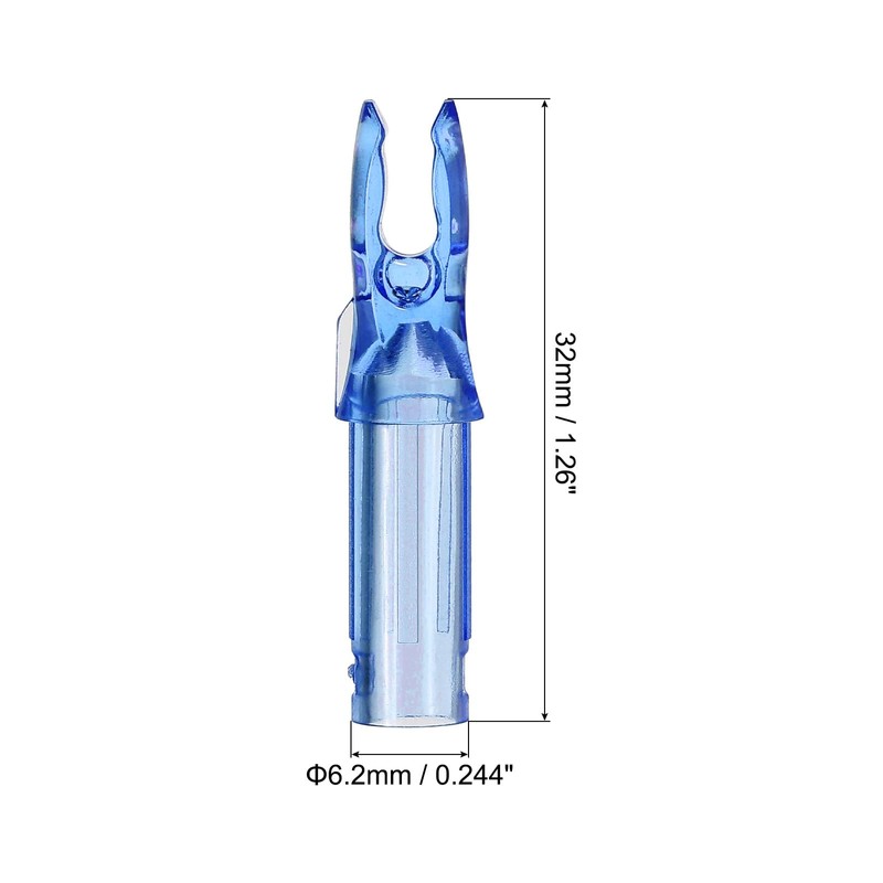 PATIKIL Archery Arrow Nocks 6.2mm 0.244", 50 Pack Insert Arrow