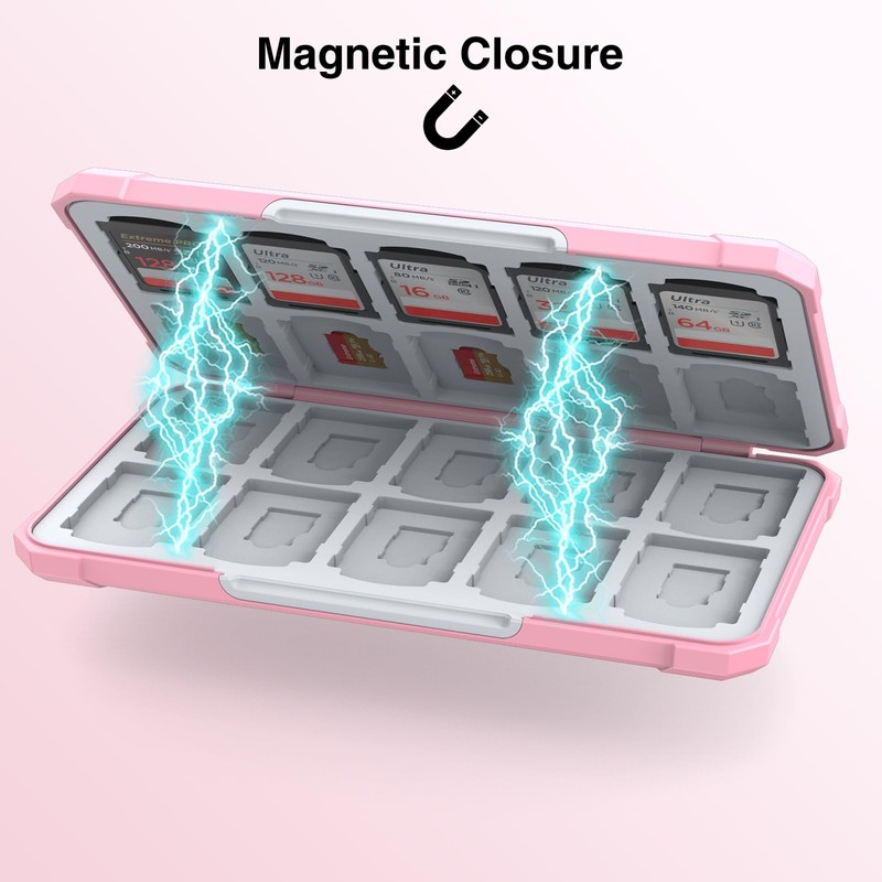HEIYING Memory Card Case for SD/TF Cards,Portable SD Card Holder