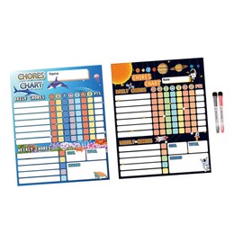 Tofficu 1set Magnetic Chore and Reward Chart for Boy Girl Wear-resistant Behavior Chart Convenient Family Activity Tracker Fun Visual Incentive for Home Organization