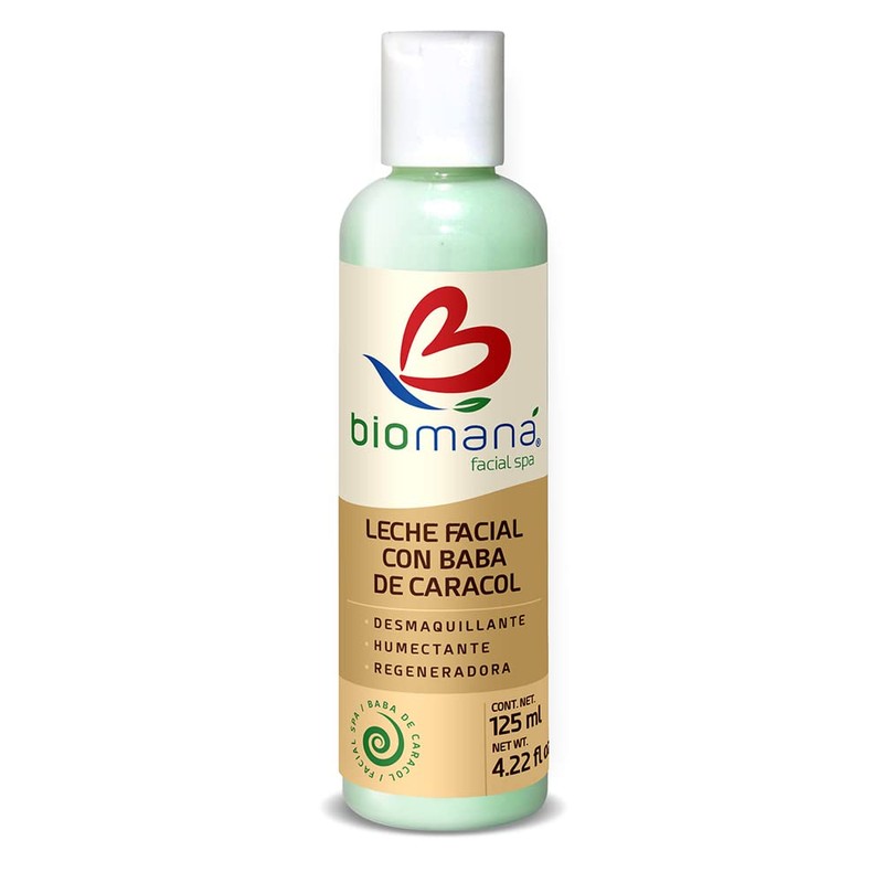 Leche Limpiadora Facial con Baba de Caracol, Humectante y Desmaquillante