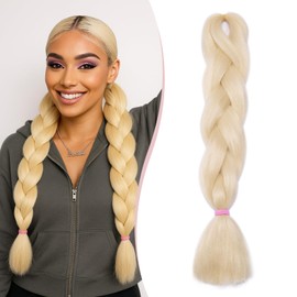 SEGO Pro Braiding Hair Extensions 24 Inch Synthetic Hair Box Jumbo Braid Hair for Crochet Twist Braids Hair Extensions for Women Braids Attachment Pack of 1 (Light Blonde)