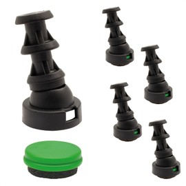 Wagner QuickClick® chair gliders, felt gliders, set of 4, articulated glides for inserting into round tubes, ultrasoft gliders, diameter 20 mm, inner diameter 13 mm, outer diameter 16 mm, made in