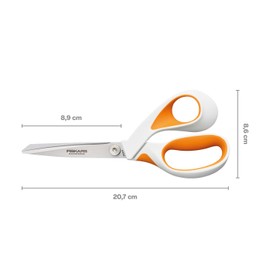 Fiskars 21cm RazorEdge™ Sewing Scissors – Stainless Steel Blades, Shears for Sewing & Fabric, Softgrip™ Handles