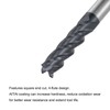 sourcing map Square Nose End Mill, 6mm Tip Dia Solid