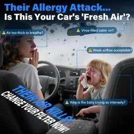 CF10285 Cabin Air Filter Compatible with Toyota 4Runner/Tundra/Highlander/Camry/Pruis/Sienna/Corolla Lexus Jaguar Land Rover Pontiac Scion AC Filter with Activated Carbon OEM Replacement