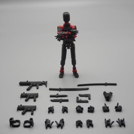 Nemoro Pre-Assembly 3D Printed 5.54'' Dummy13 Action Figure, Multi-Jointed Tian13, Articulated T13 Desktop Decoration,12 in 1 d13 Accessories Best Birthday Festival Gift