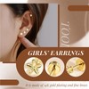 AstraGlam 3 Pairs 14K Gold Flat Back Earrings – Hypoallergenic