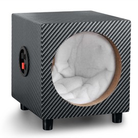 Suacopzar 8 Inch Ported Wooden Speaker Enclosure, Single Vented Speaker Box Enclosure, American Sound Connection Car Audio Speaker Box w/Sound-Absorbing Cotton & Terminal Cup & Speaker Spikes Pad Mat