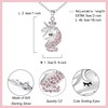 Ever Faith Unicorn Necklace for Girls, 925 Sterling Silver Pink