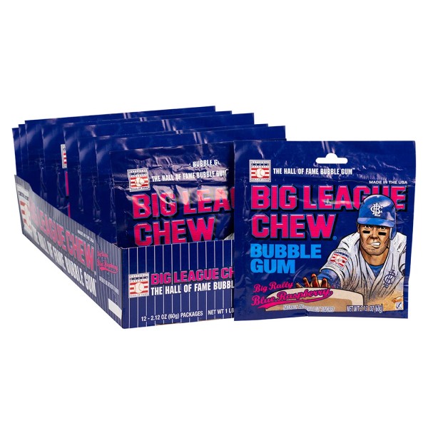 Big League Chew Big Rally Blue Raspberry (1) 2.12oz ~