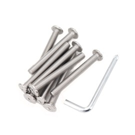 cSeao 12pcs M6 55mm Phillips Bolts Machine Screws 304 Stainless Steel for Furniture Connecting Table Bed